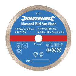 Disque diamant pour mini-scie - ø 85 mm - Alésage 10 mm à Bon Prix sur lecoindumecano.fr