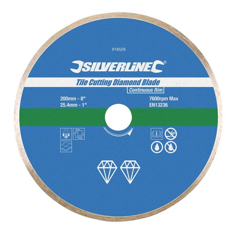 Disque diamant pour carreaux - 200 x 25.4 mm à bordure continue à Bon Prix sur lecoindumecano.fr