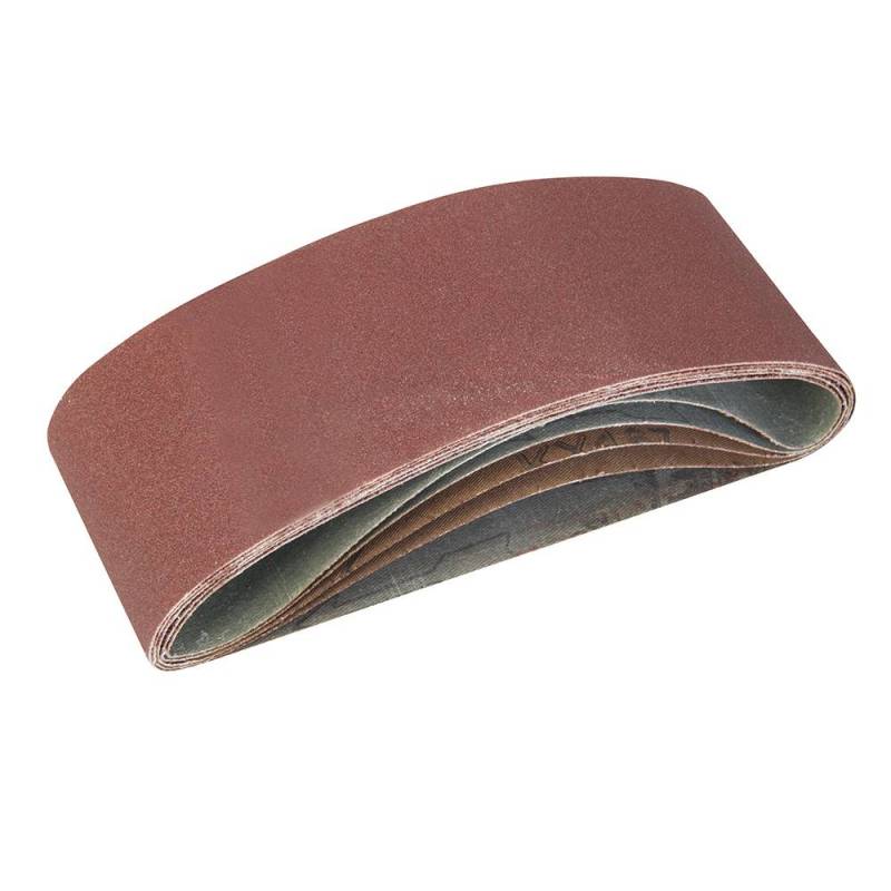 5 bandes abrasives 75 x 457 mm - Grains : 1 x 40