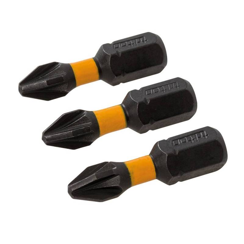 Lot de 3 embouts de vissage chocs Pozidriv - PZ2 - 25 mm à Bon Prix sur lecoindumecano.fr