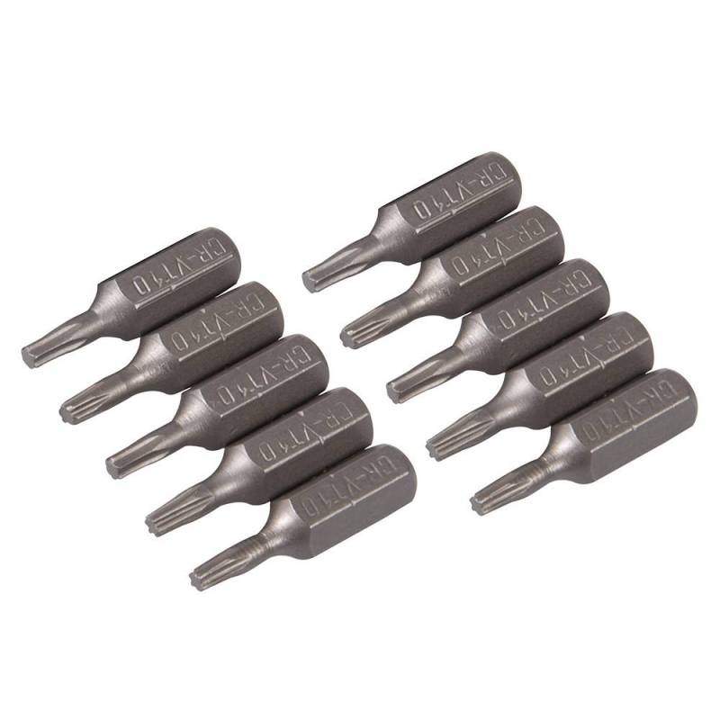 10 embouts T10 chrome-vanadium - T10 à Bon Prix sur lecoindumecano.fr