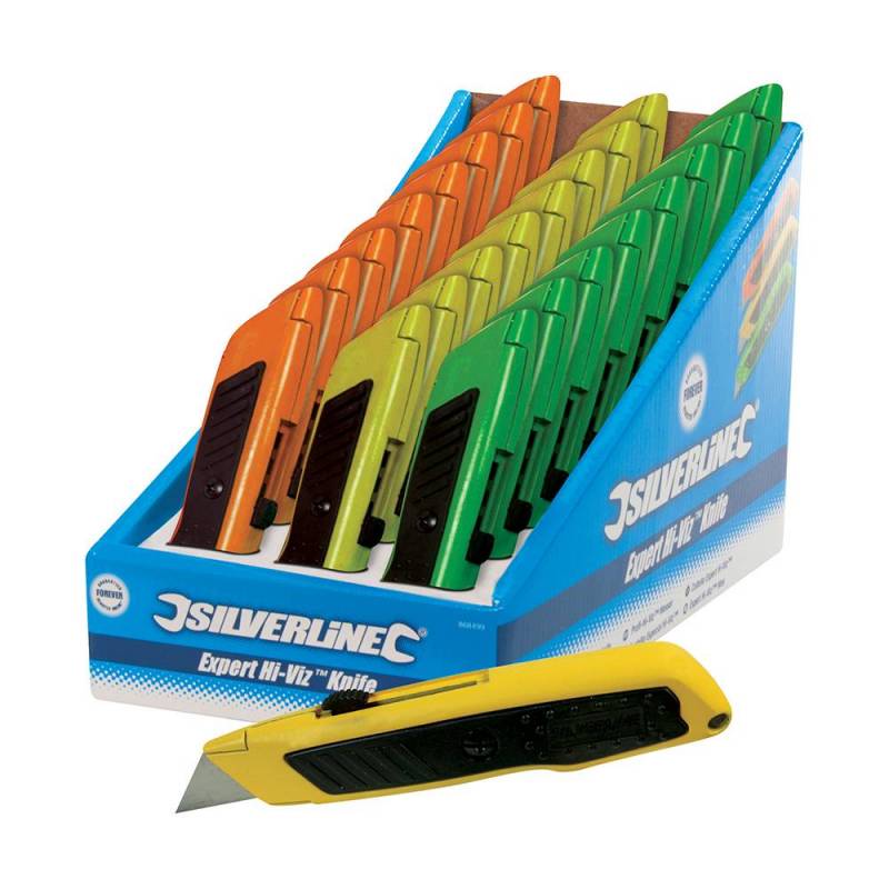 Boîte présentoir de 24 cutters Expert fluo - 24 pcs à Bon Prix sur lecoindumecano.fr