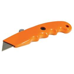 Cutter ergonomique fluo à lame rétractable - 140 mm à Bon Prix sur lecoindumecano.fr